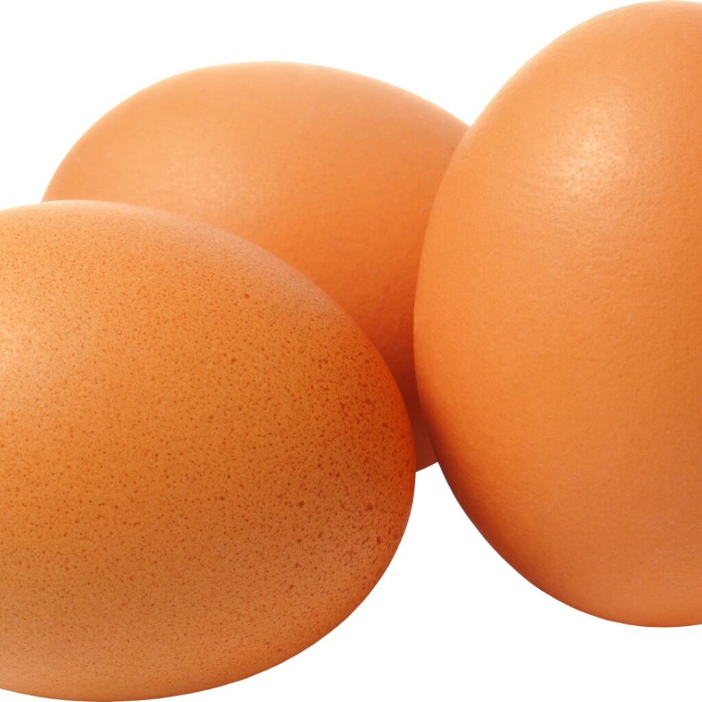 closeup ofbrown eggs