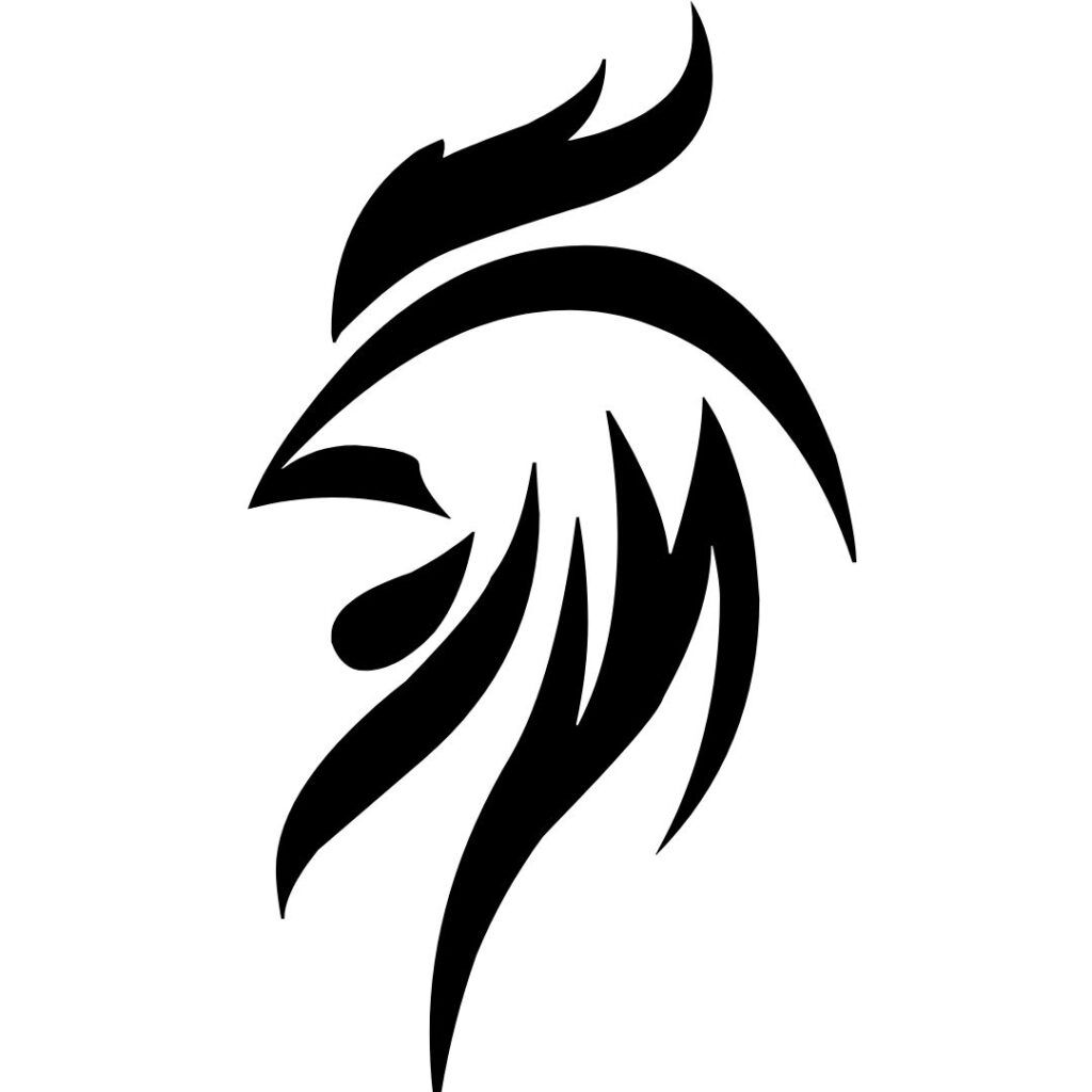 rooster art, clipart rooster black and white