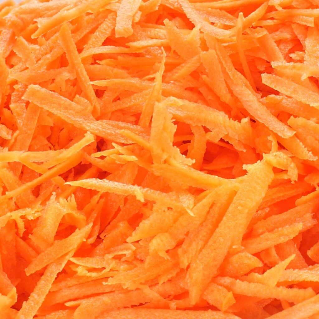 shredded orange carrots